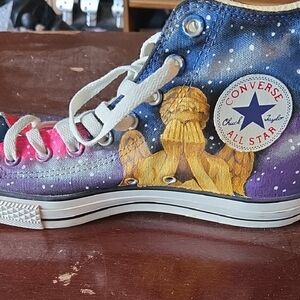 Hand Painted Doctor Who Converse Sneakers High-Top Classic Design